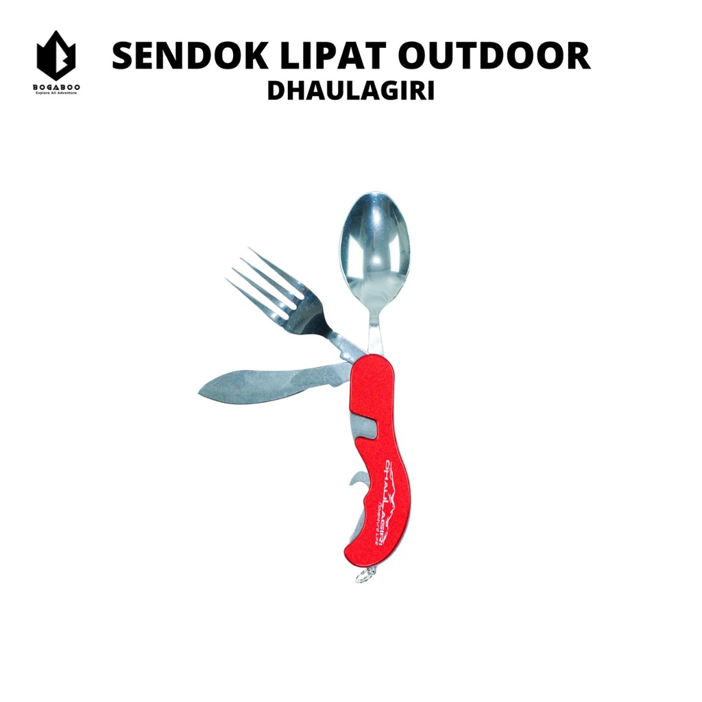 Bisa COD Sendok Lipat Dhaulagiri - Sendok Lipat 701 - Sendok 4 in 1 - multitool - folding - dh pocket spoon multitool 4 in 1