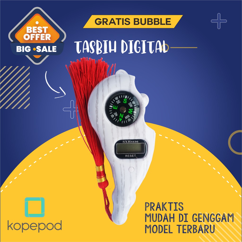 READYSTOCK TASBIH DIGITAL ALAT DZIKIR DIGITAL TANPA SUARA DILENGKAPI LED