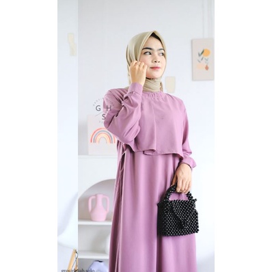 (MSB) GAMIS GANESA DAILY LONG DRESS REMAJA WOLFIS