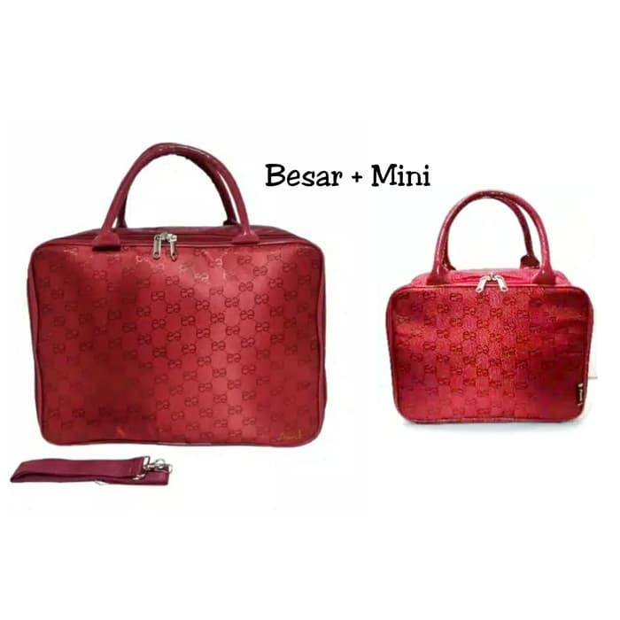 AMT Tas koper travelbag weekend emboss fashion paket murah besar kecil - Perak