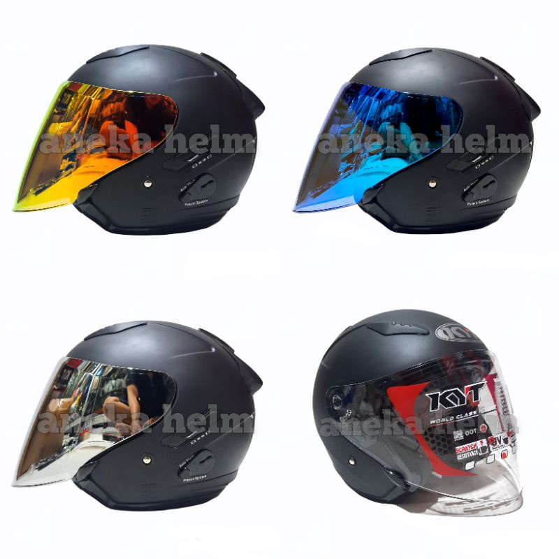 helm KYT galaxy flat r black doff | galaxy slide
