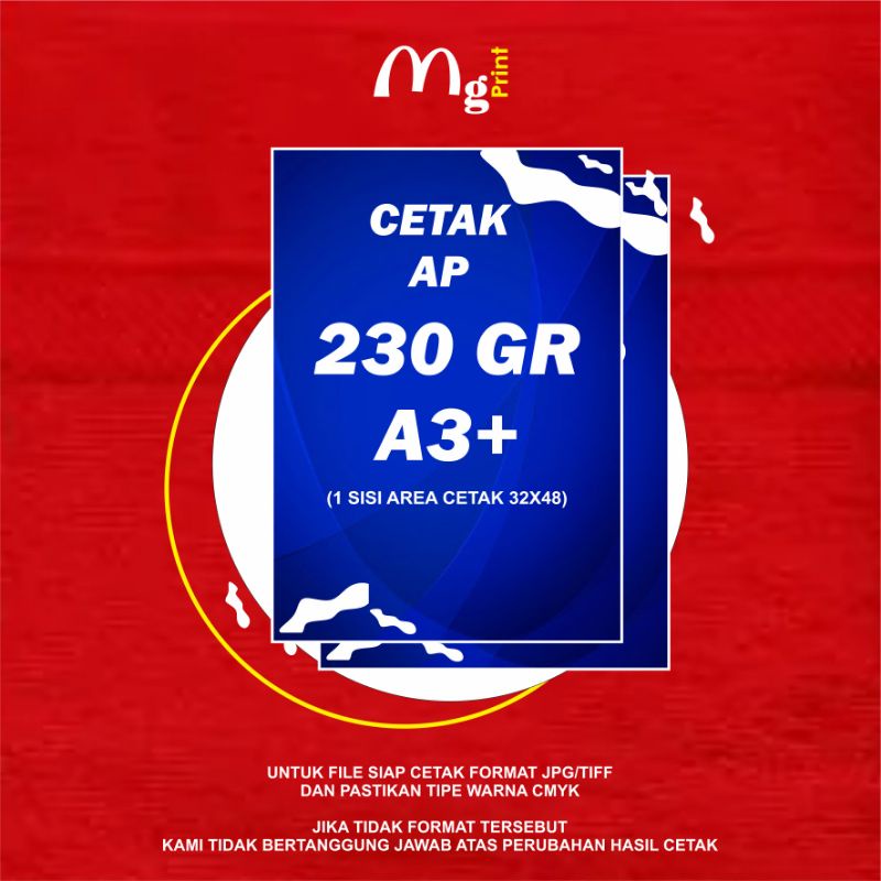 

cetak art paper 230gr. uk a3+