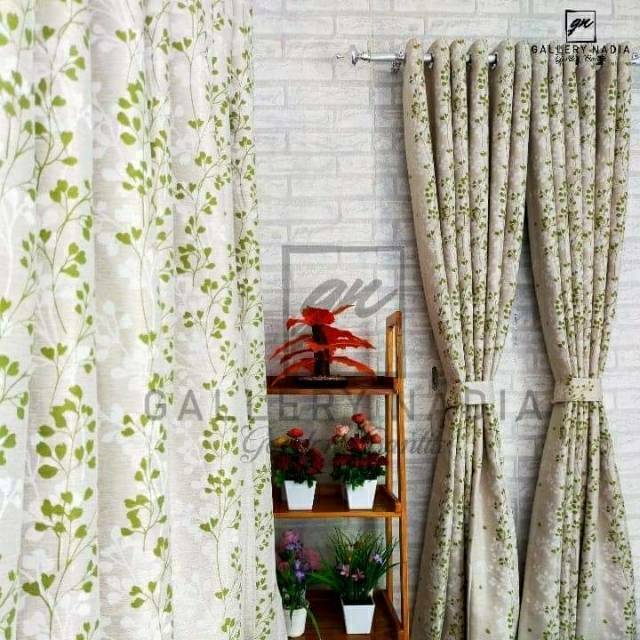 GORDEN BLACKOUT BLAZER MOTIF BUNGA ASOKA HIJAU