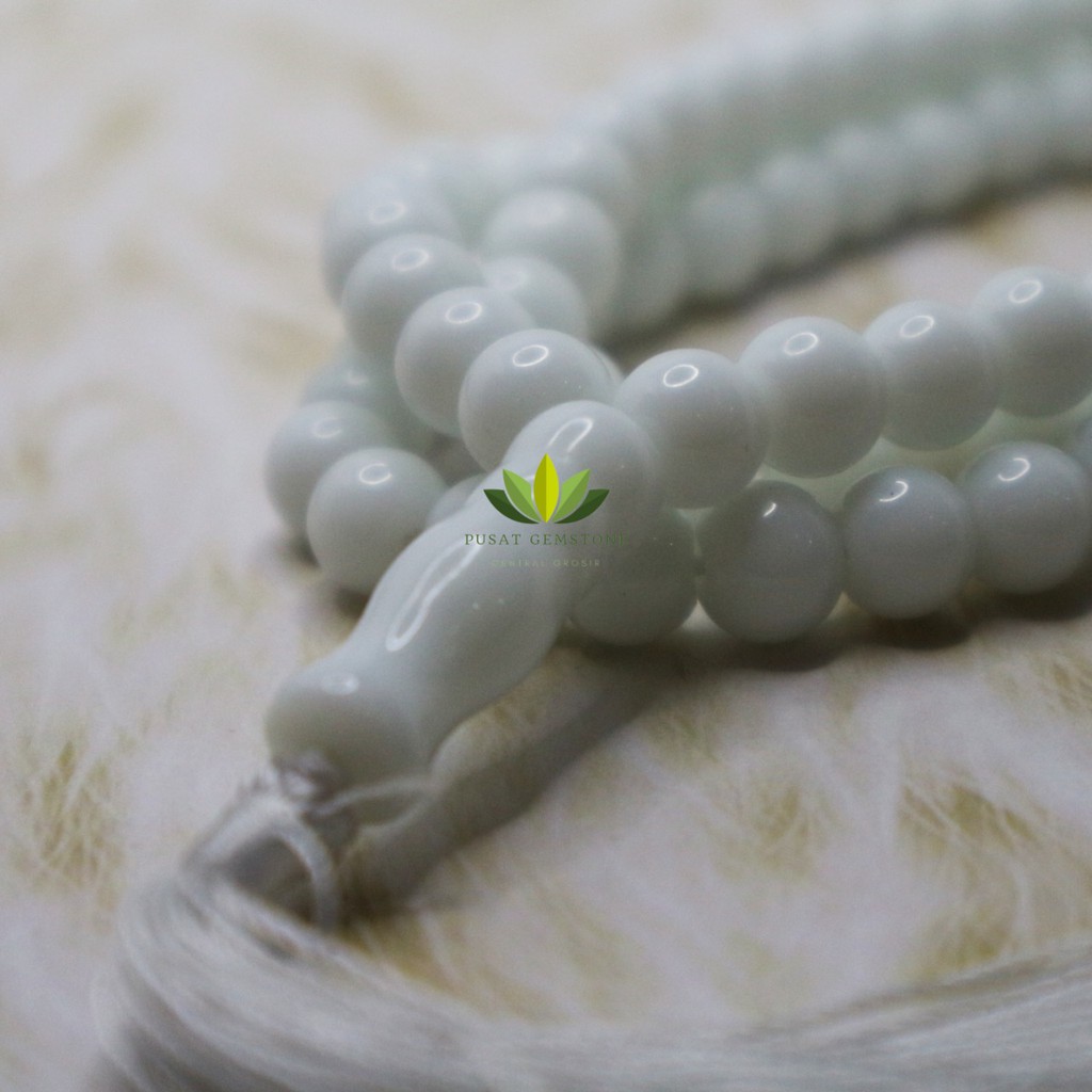 Tasbih Giok Putih Natural