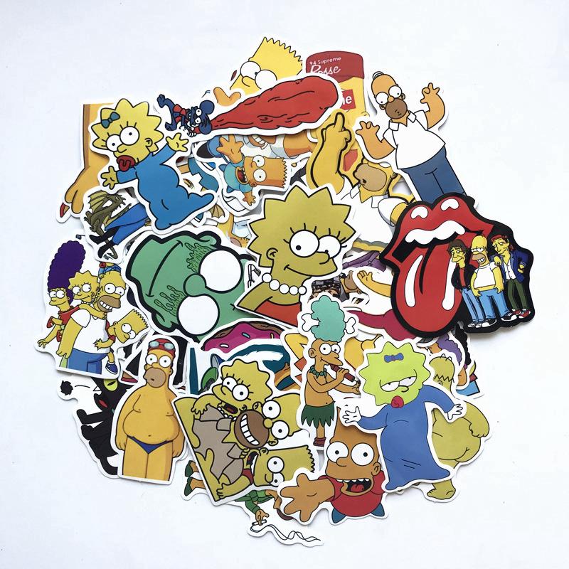 50Pcs Stiker Vinyl Motif Kartun Anime The Simpsons untuk Skateboard / Laptop / Koper | Shopee ...
