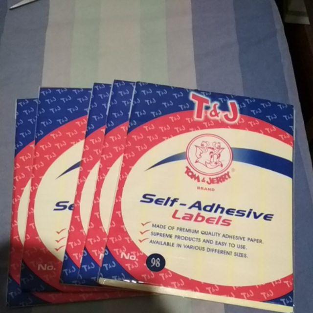 [ PAD ] Kertas Label / Sticker Label T&amp;J No. 98 / 103