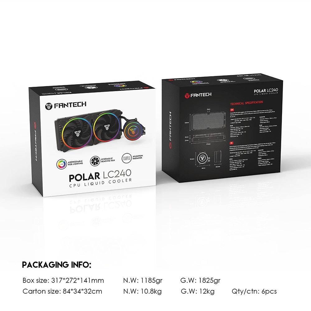 Fantech LC240 Polar AIO Water Cooling CPU Liquid Cooler