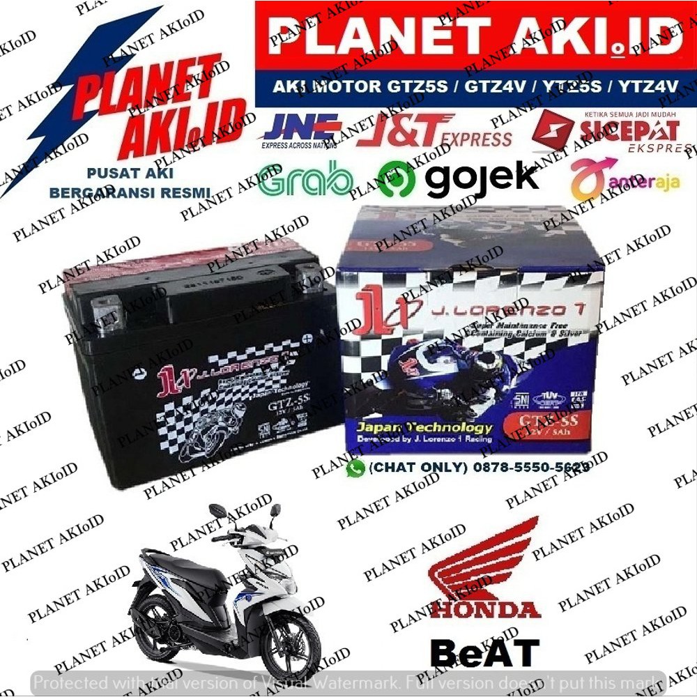 BARU Aki Motor Honda Beat Lorenzo Accu Kering MF