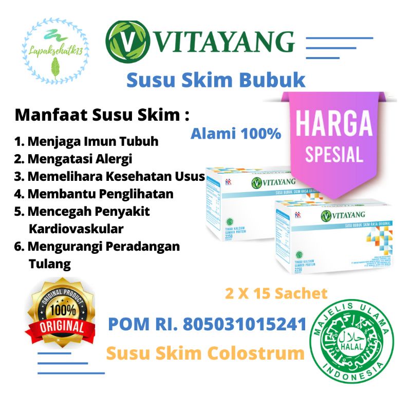 

New ! Vitayang Susu Skim KK Susu Colostrum KK Indonesia Ori 100%