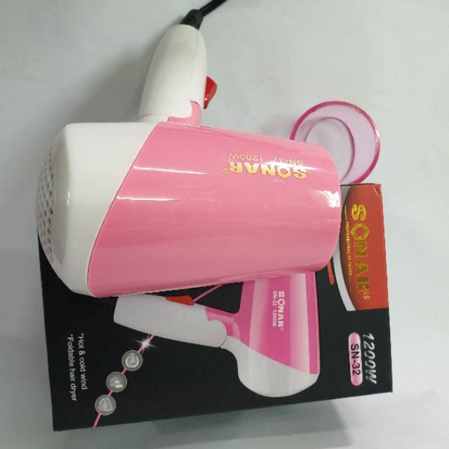 HAIRDYER SONAR SN-32 ALAT PENGGERING RAMBUT MINI HAIRDRYER  RAMBUT SALON MURAH BISA DILIPAT