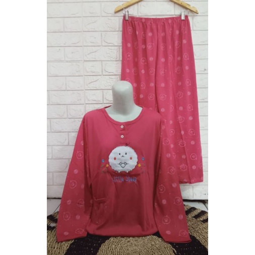jumbo setelan baby doll PP bahan kaos murah