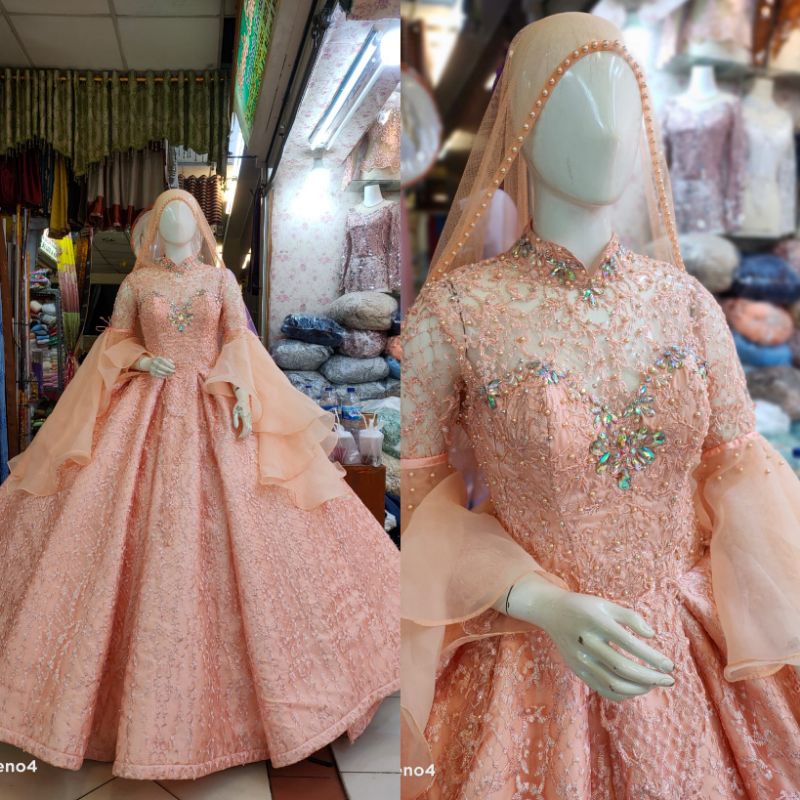 GAUN PENGANTIN BELIMBING MEWAH BEREKOR//GAUN WEDDING BARBIE BEREKOR FULL PAYET