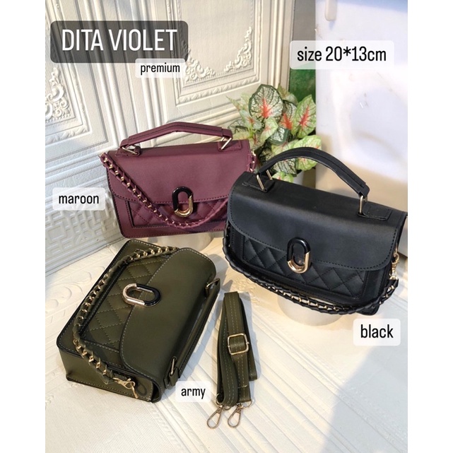 TAS KEKINIAN / TAS VIRAL / TAS TERBARU / TAS SLEMPANG / TAS PREMIUM / DITA VIOLET PREMIUM