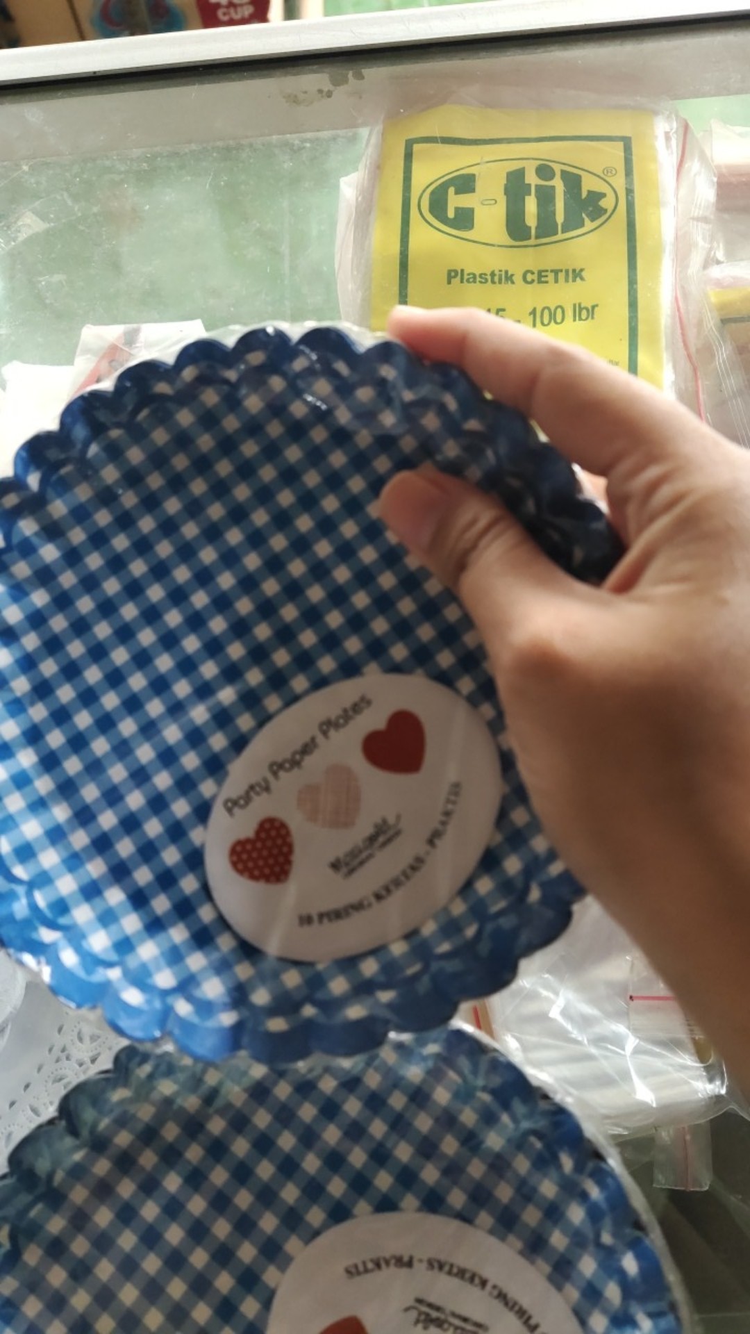 Marigold Piring Bulat Aneka Strip C-093  Diameter 13cm [per 10 Pcs]