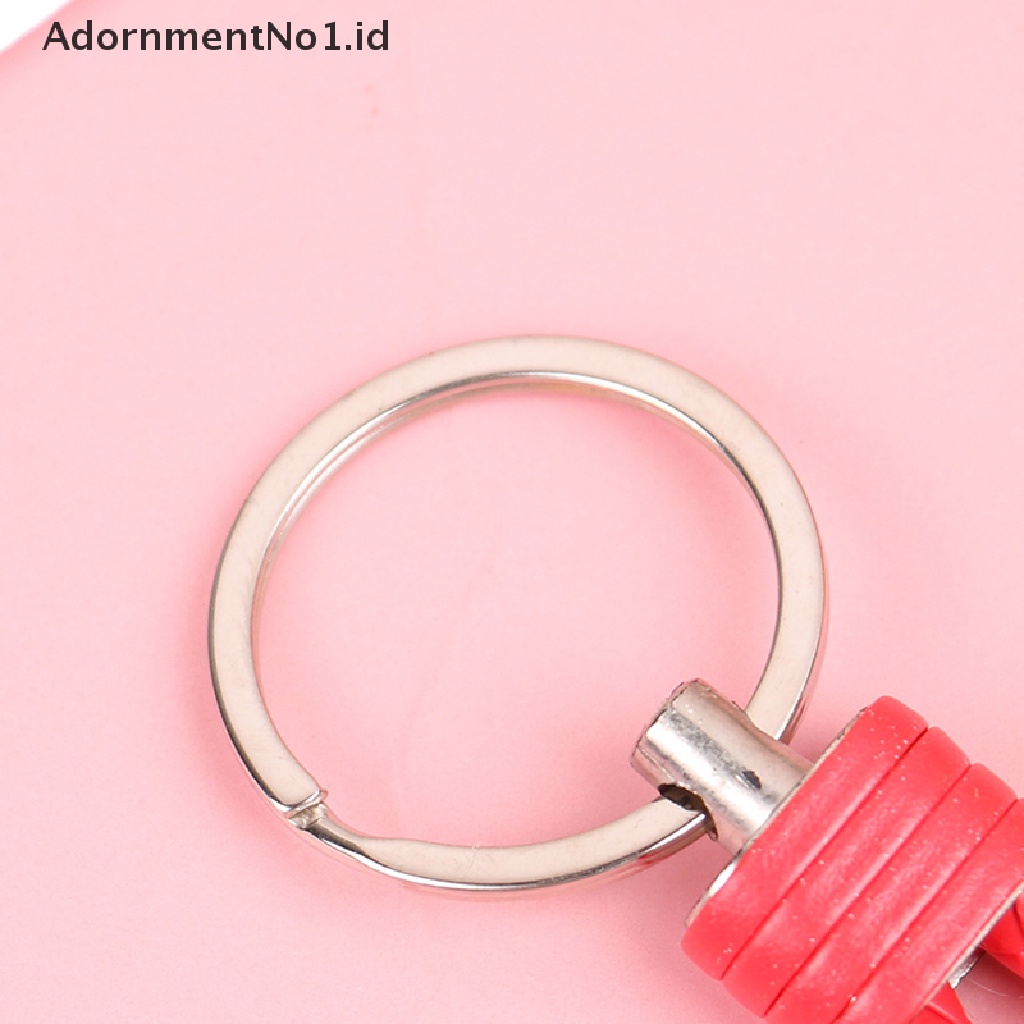 (AdornmentNo1) 1pc Gantungan Kunci Mobil / Tas Tali lanyard Bahan Kulit Untuk Pria