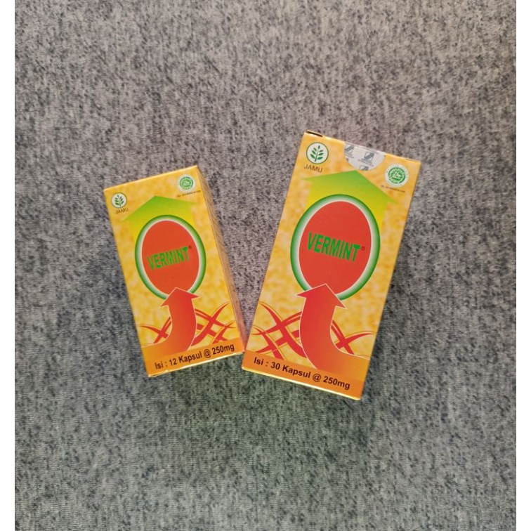 Vermint Kapsul Cacing Isi 12 & 30 Kapsul ( Kapsul Cacing Untuk Tifus )