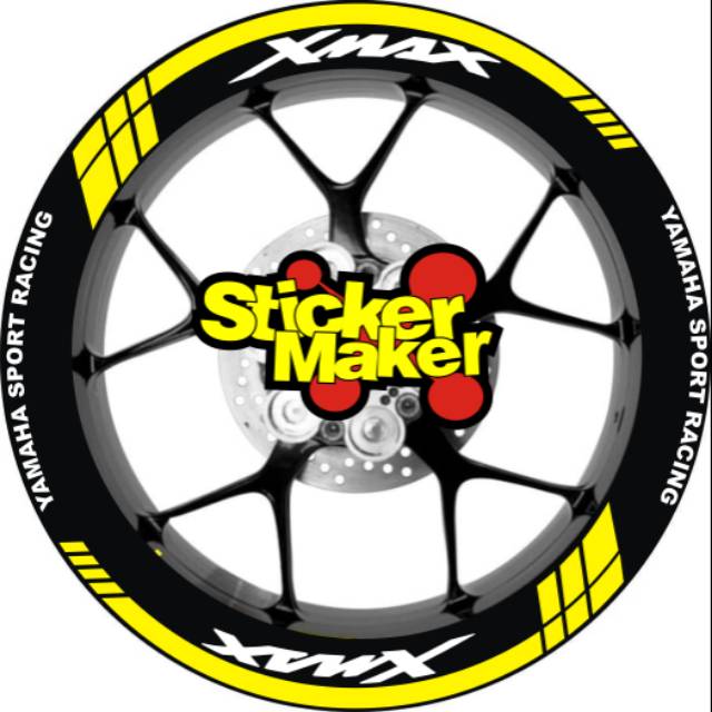 List velg xmax sticker cutting stiker felk xmax 1set