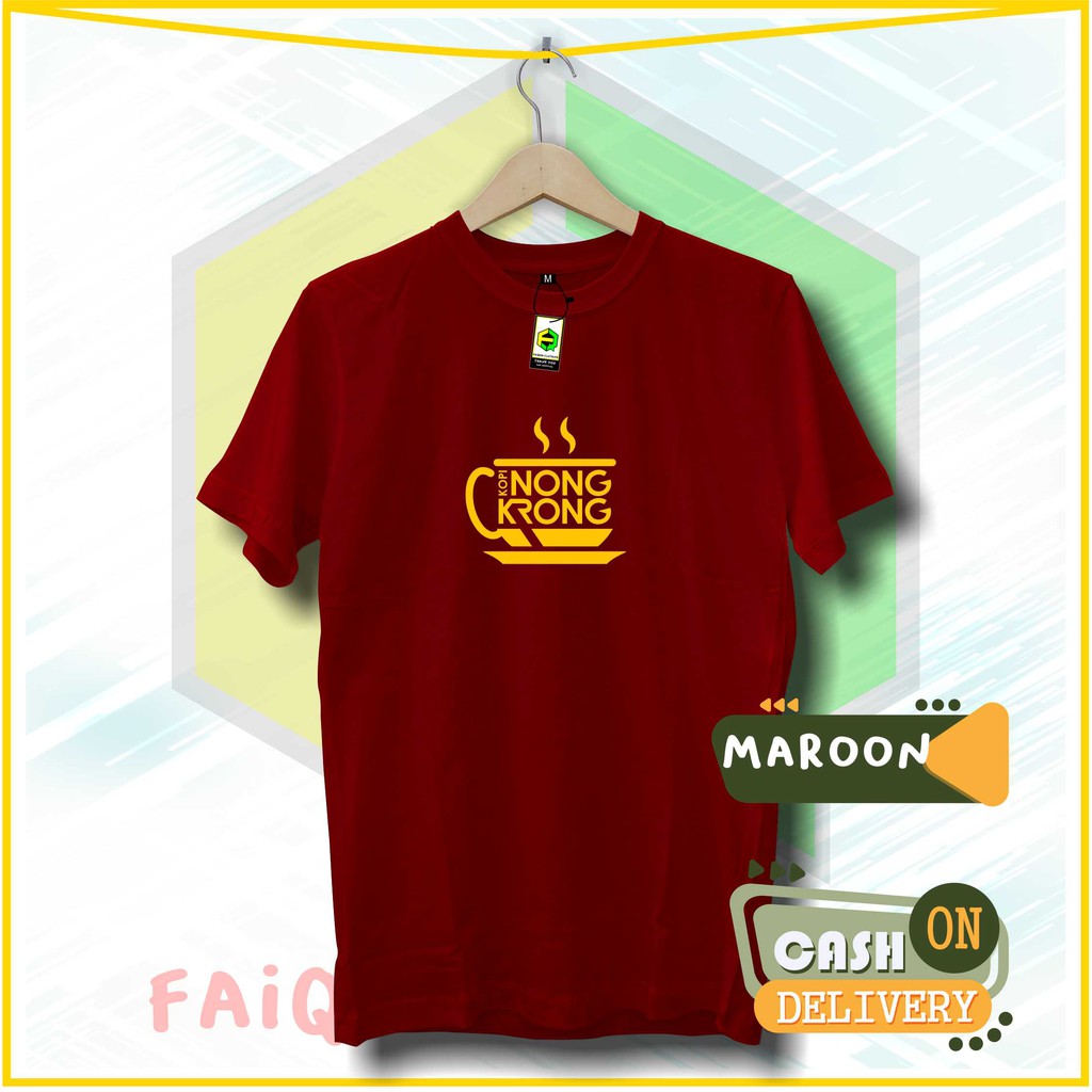 KAOS KOPI NONGKRONG / kaos distro kaos kopi / kaos keren kaos murah /cotton 30s / gfaiqah clothing