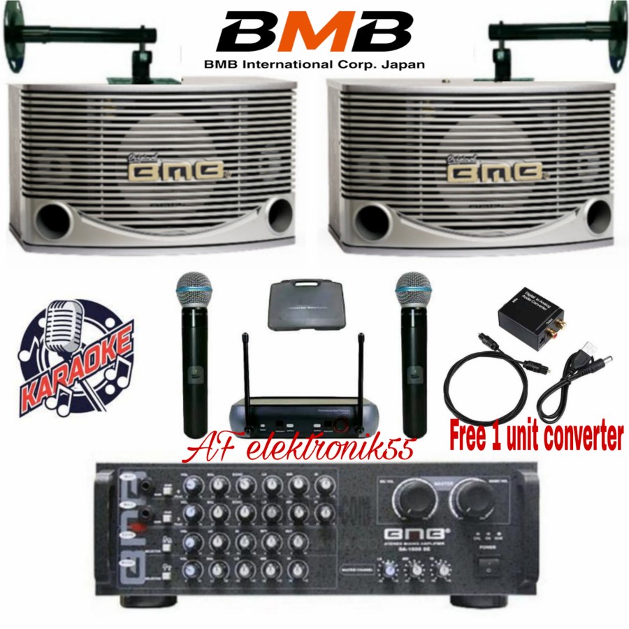 Paket Karaoke BMB Speaker 10 Inch + Ampli BMB Garansi 3 Tahun Original
