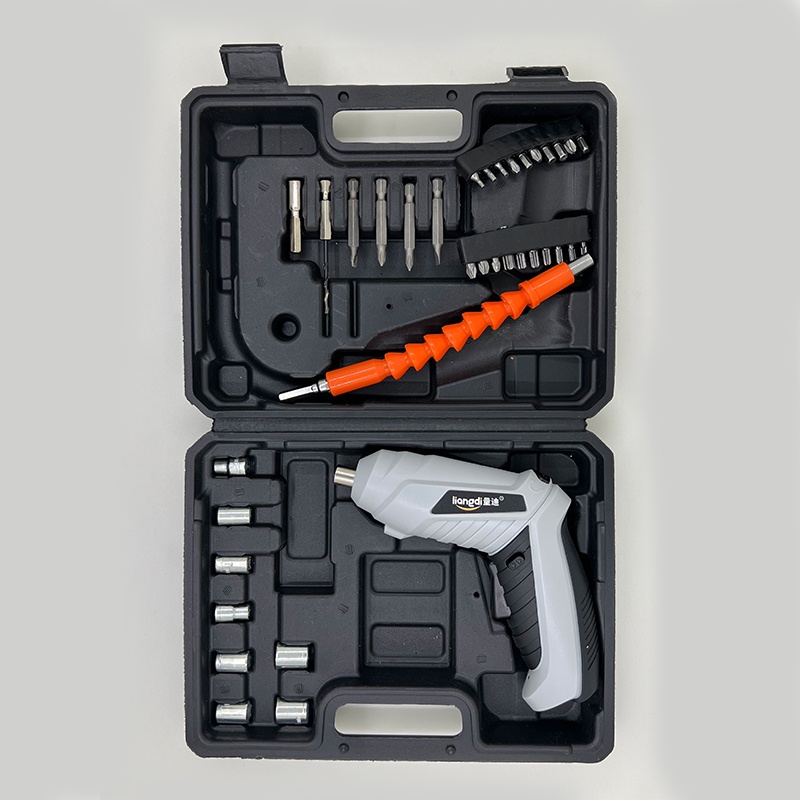 Obeng listrik electric screw driver Multi-function screwdriver Electric drill Bor listrik-Silver - 48pcs