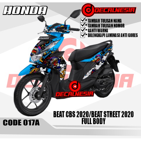 Decal stiker honda Beat Street 2020 Motif Variasi Doraemon zombie Full Body