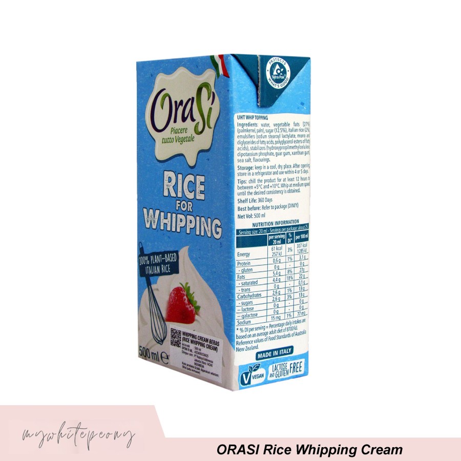 Orasi Rice Whipping Cream vegan 500 ml