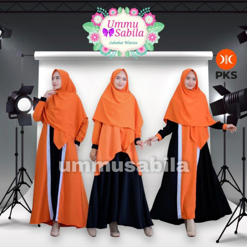 Gamis PKS Logo Baru 02/ Atribut PKS/ Baju PKS/ Dress PKS/Gaun PKS/ Aksesoris PKS
