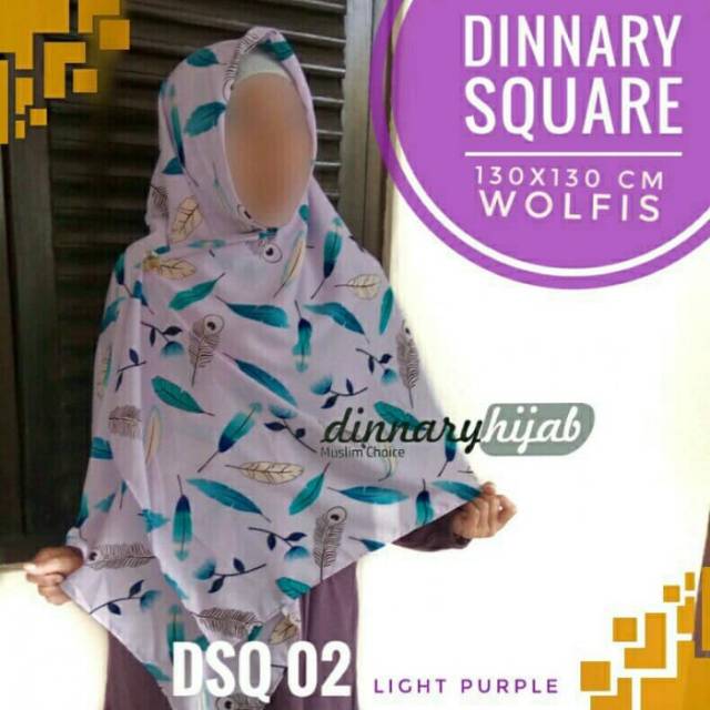 SEGIEMPAT MOTIF 130 x 130  ||  DINNARY HIJAB