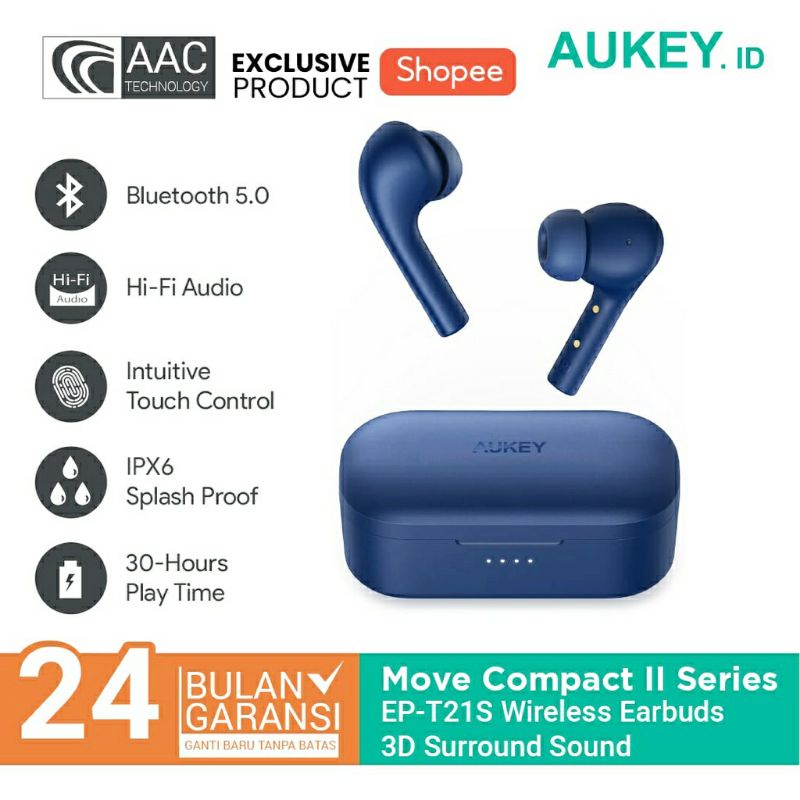 Aukey TWS EP-T21S - BLUE