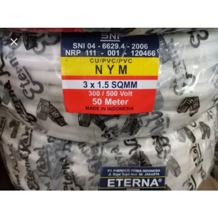 Kabel Eterna Nym 3X1.5 50 Meter