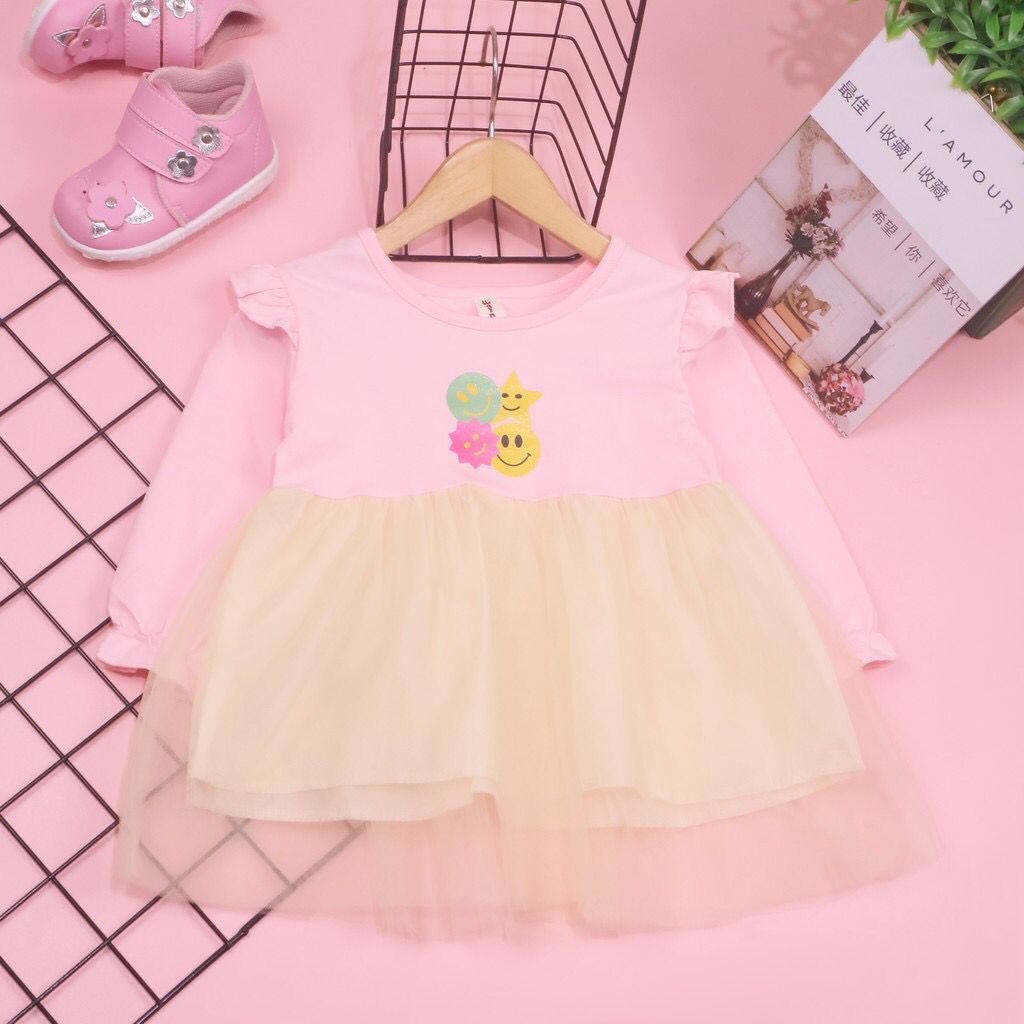 BARU! LIA016 - Dress Korea Bayi 0-3 tahun Perempuan Fashion Terlaris Baju Pesta Pergi Jalan