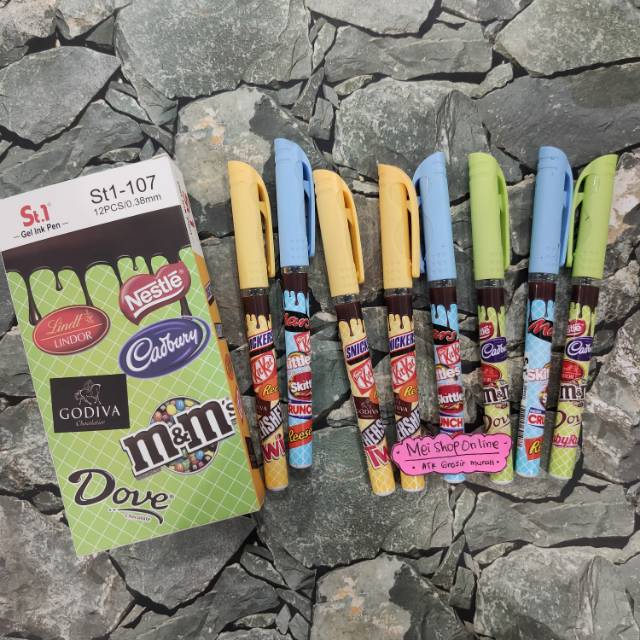 

ISI 12 PCS Pulpen Gel Karakter Snack / Coke