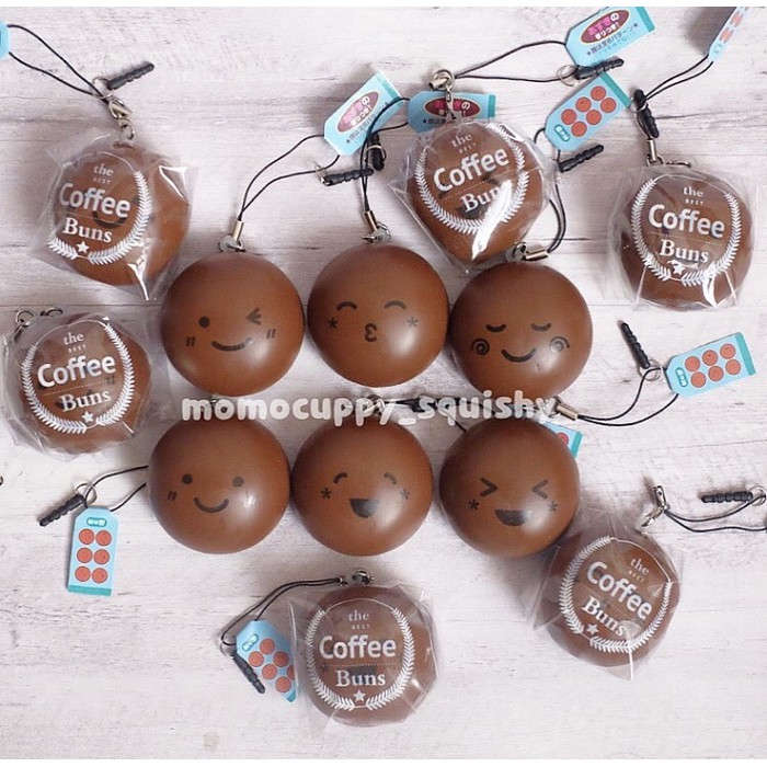 Squishy licensed mini emo coffee buns ( bakpao kopi kecil slow)