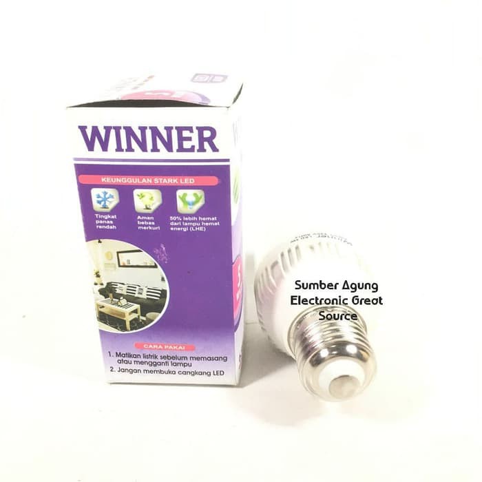 Lampu LED Winner Tabung 5W 5 Watt 6500K Bentuk Kapsul Hemat Energi