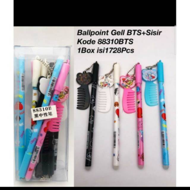 

Pulpen bts+sisir isi 12 pcs