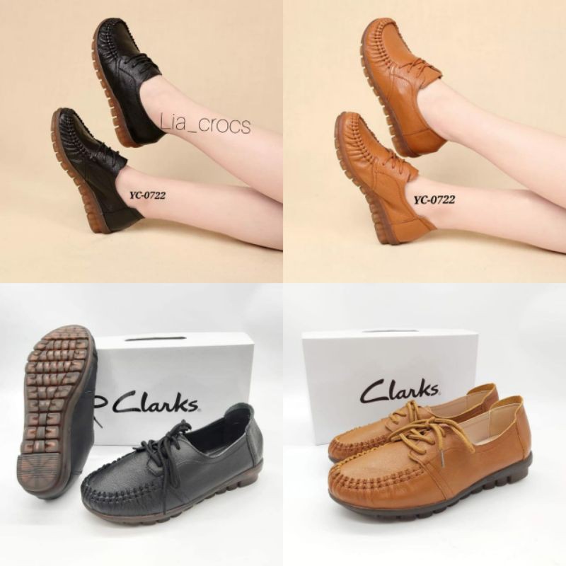 Clarks sepatu wanita / leather