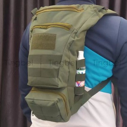 Tas Punggung Sepedah Hitam Army 15 Liter 3 ruang Saku