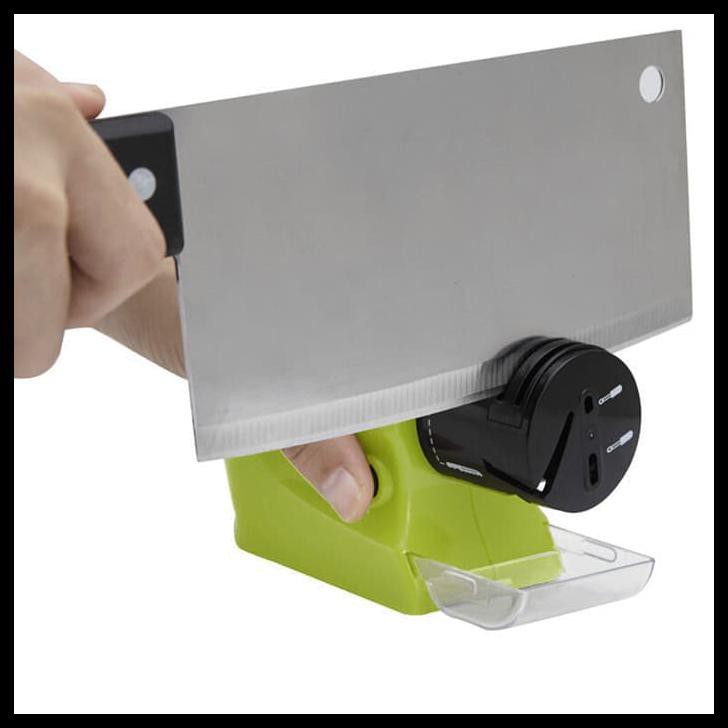 Penajam Pisau Swifty Sharp Electric Sharpener Pengasah Pisau Elektrik - Green Grab Medan