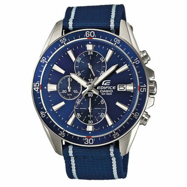 Jam Tangan Pria Casio Original Edifice Type EFR-546C-2A Tali Kanvas