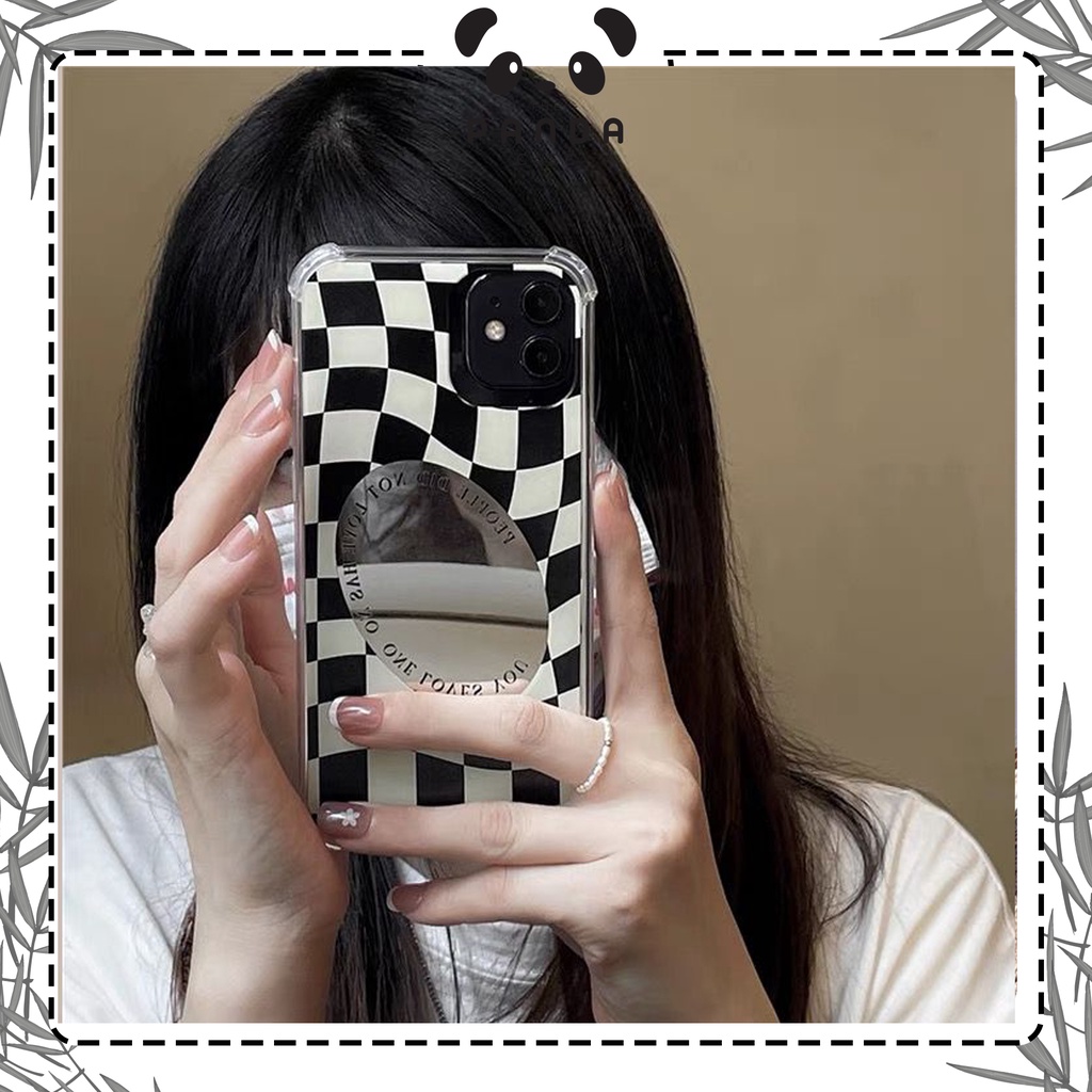 [TPC] Mirror Phone Case GRID OVAL IPHONE 6 6S 7 8 PLUS X XS MAX XR 11 12 13 PRO MAX Casing Cermin HP IP027