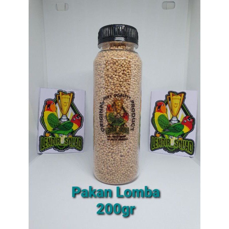 Pakan Kenceng Dosis Tinggi Penggacor Lovebird, Kualitas 100% Millet Lomba 200gr/Lendir Squad
