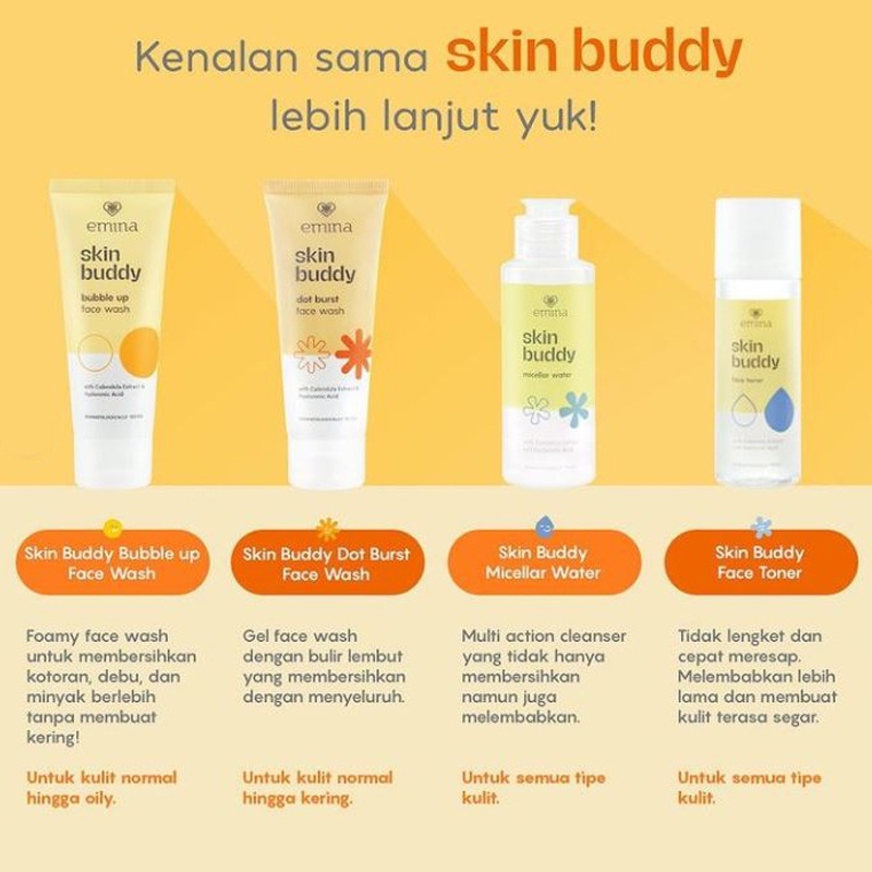 Emina Skin Buddy Series {Face Toner/Micellar Water/Face Wash/Sun Protection}