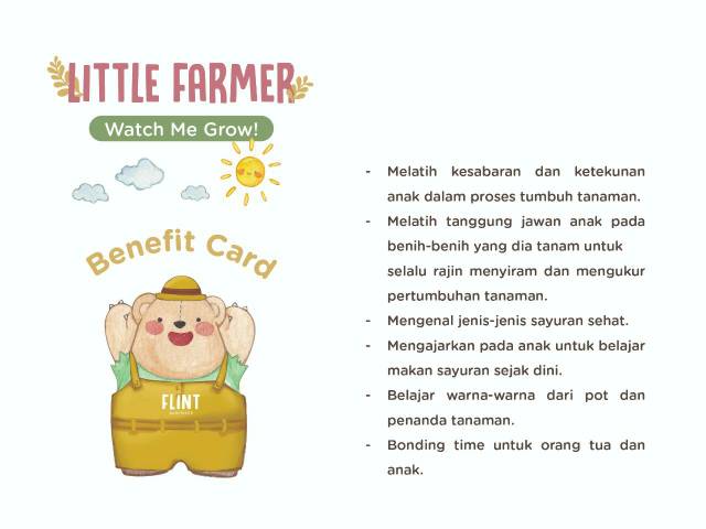 little farmer kids activity anak kids bermain bertani bercocok tanam flint x hepikido teko tanah pot gardening planting berkebun bersama anak kids kiddos balita