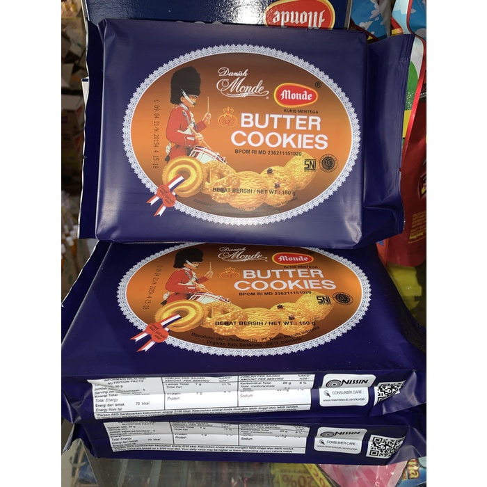 

Wafer-Biskuit- Monde Butter Cookies Kemasan Pack Besar 150 Gram -Biskuit-Wafer.