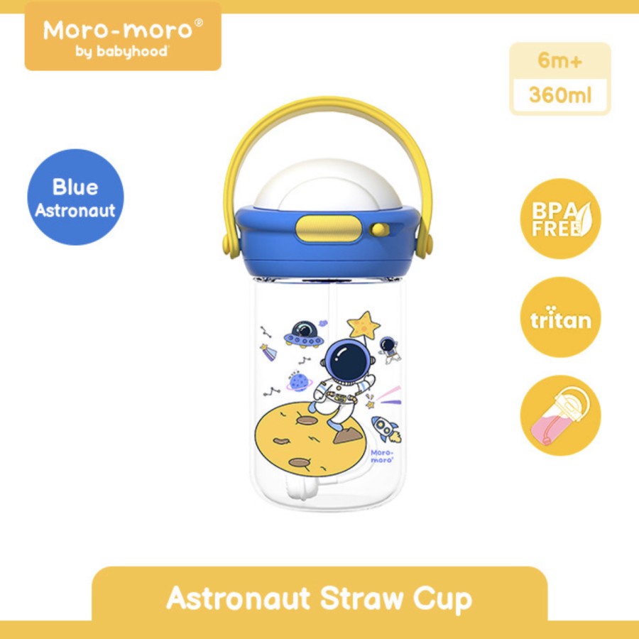 BOSU385 MORO-MORO ASTRONAUT BOTOL MINUM SEDOTAN STRAW CUP BBV1241