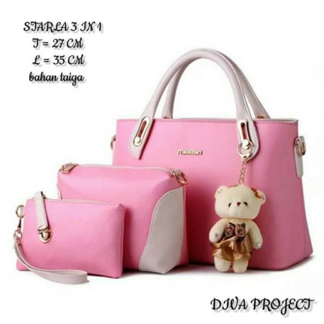 Fashion starla 3in1 handbag wanita tas murah