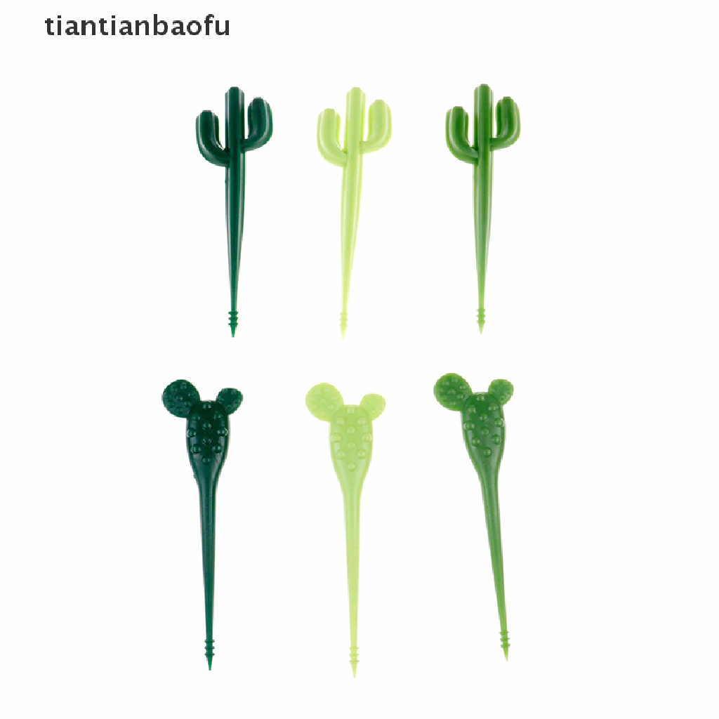 [tiantianbaofu] 6pcs/pack Cactus Fruit Forks Dessert Forks Toothpick Kids Tableware Food Picks Boutique