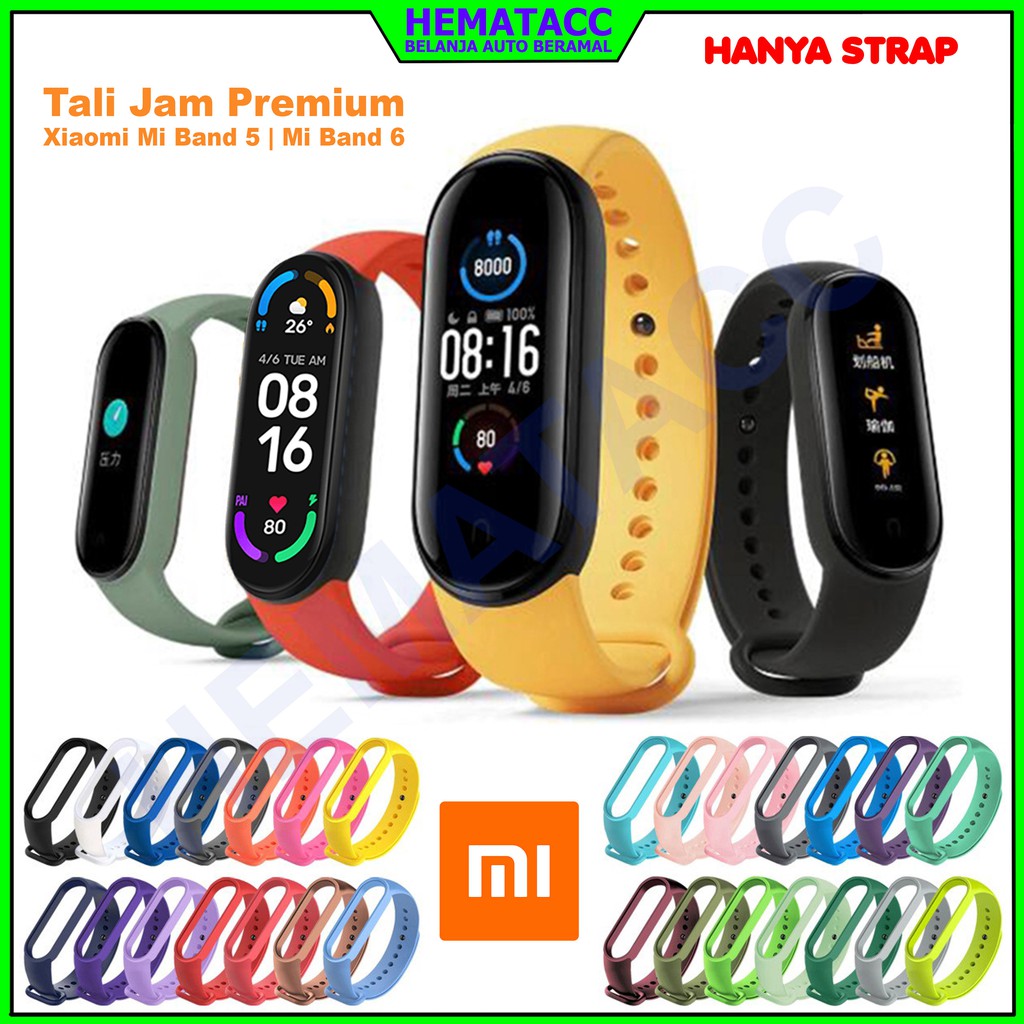 Strap Xiaomi Mi Band 5 / Mi Band 6 Colorful Tali MiBand Hematacc