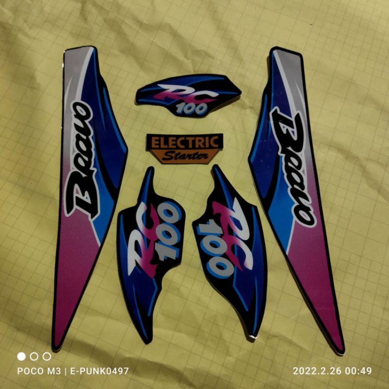Striping sticker Suzuki Bravo Rc 100 Bravo rc100