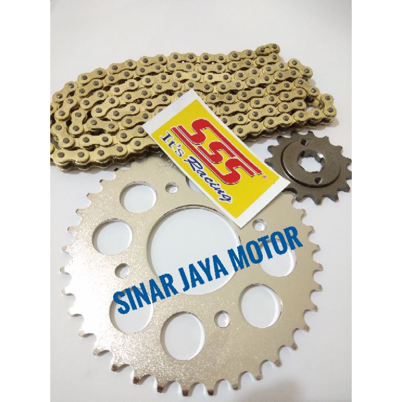 Gear Gir SSS supra 125 kharisma karisma blade sss 415 rantai gold